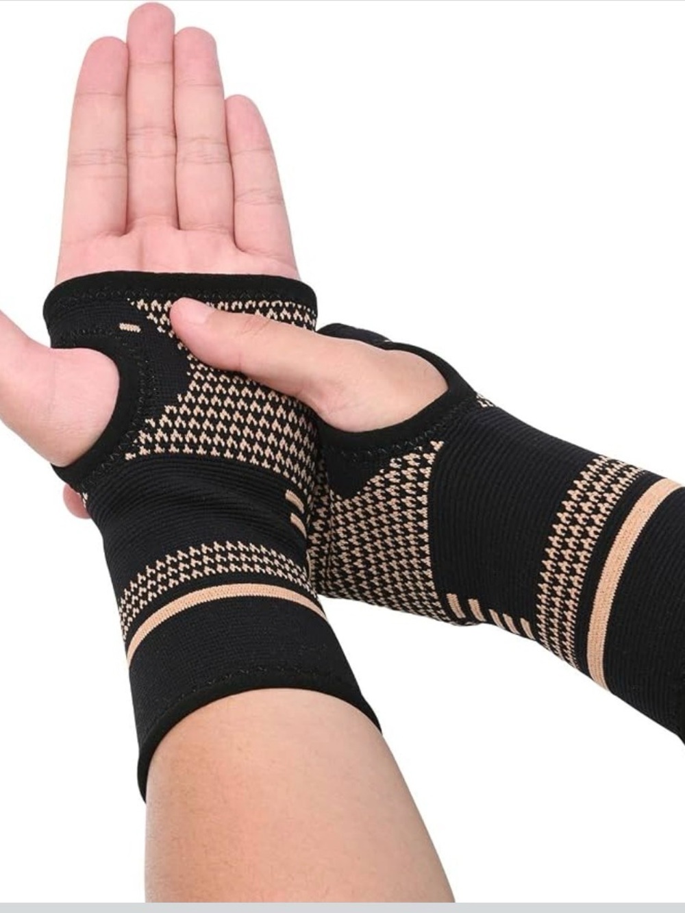 Copper-Infused Compression Wrist Support Wraps for Carpal Tunnel/Wrist Sprains - Picture 6 of 6